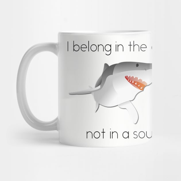 I Belong in the Ocean not in a Soup Shark Finning by ColorFlowCreations